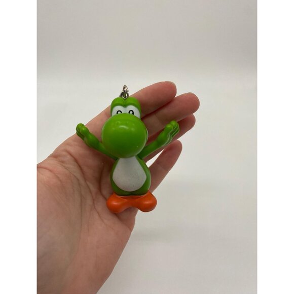 Upcycled Nintendo Yoshi Figurine Keychain - Retro Toy Purse Charm - Picture 4 of 5